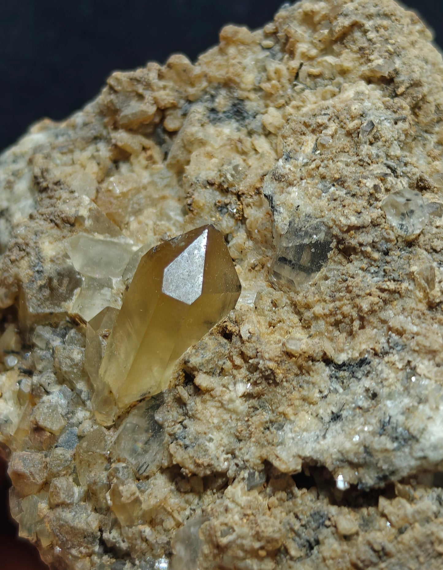 Astrophyllite Quartz Crystals on matrix 197 grams