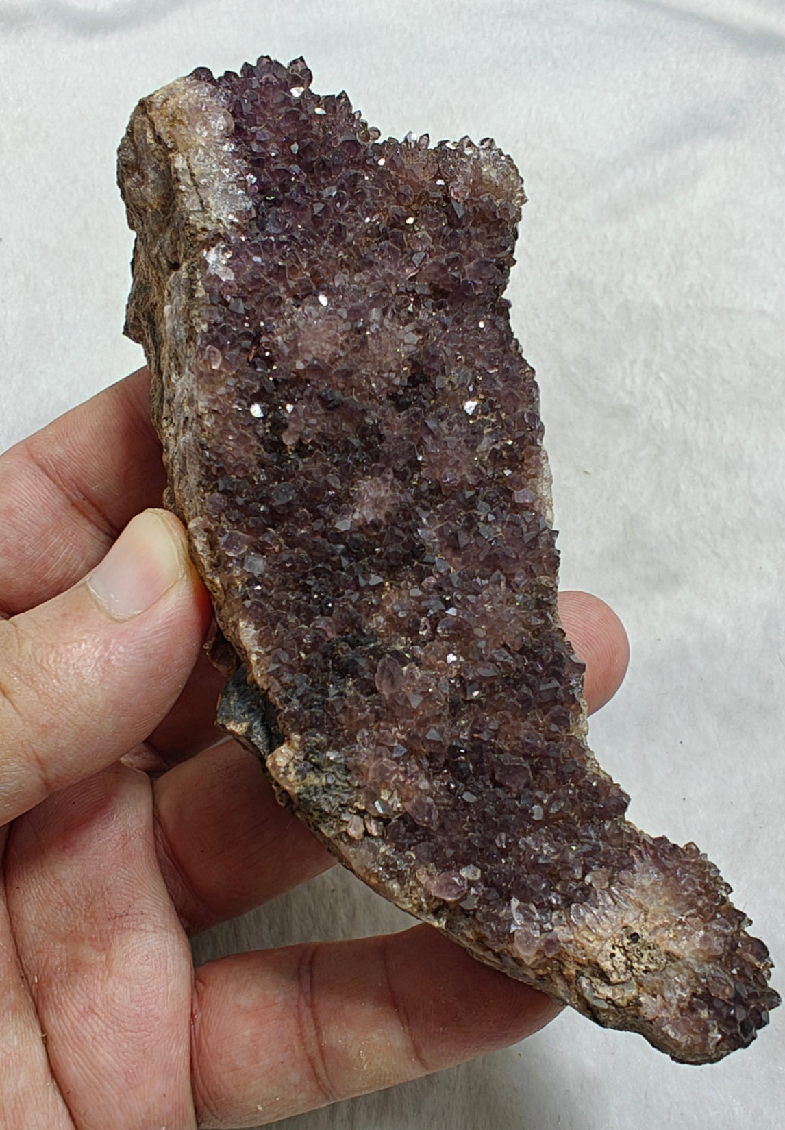Single beautiful Drusy Amethyst crystals Cluster with beautiful purple color 258 grams