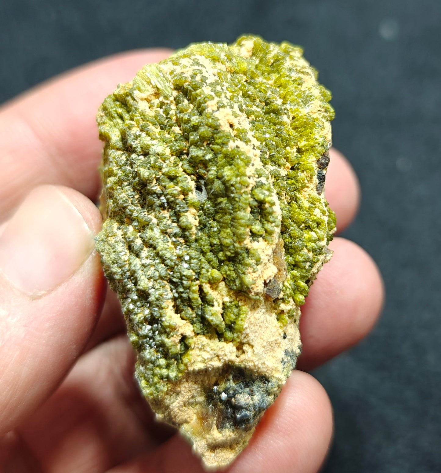 Natural lusterous Epidote cluster 96 grams