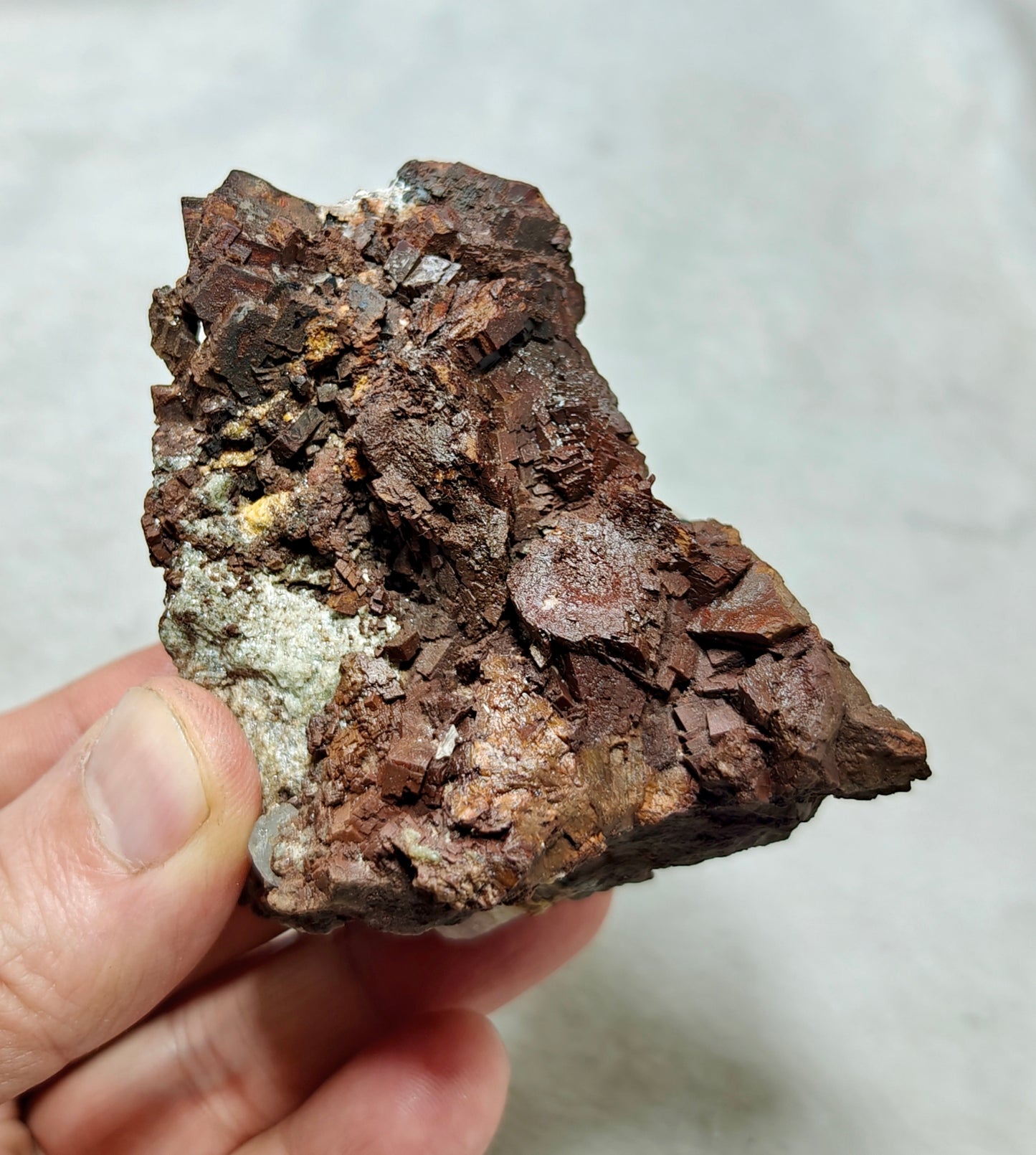 Natural siderite specimen on matrix with quartz 234 grams