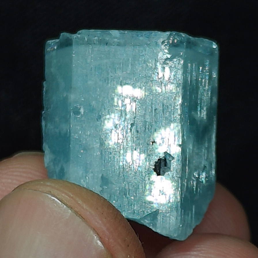 Afghanistan Aquamarine Crystal with tantalite 10 grams