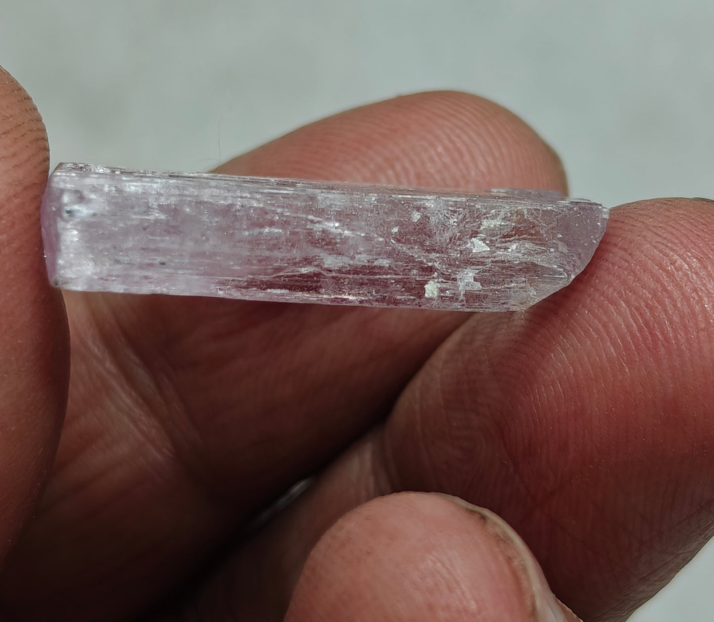 Rocks Gems Minerals Crystals Stones: Terminated bicolor crystal of specimen spodumene kunzite 8.9 grams