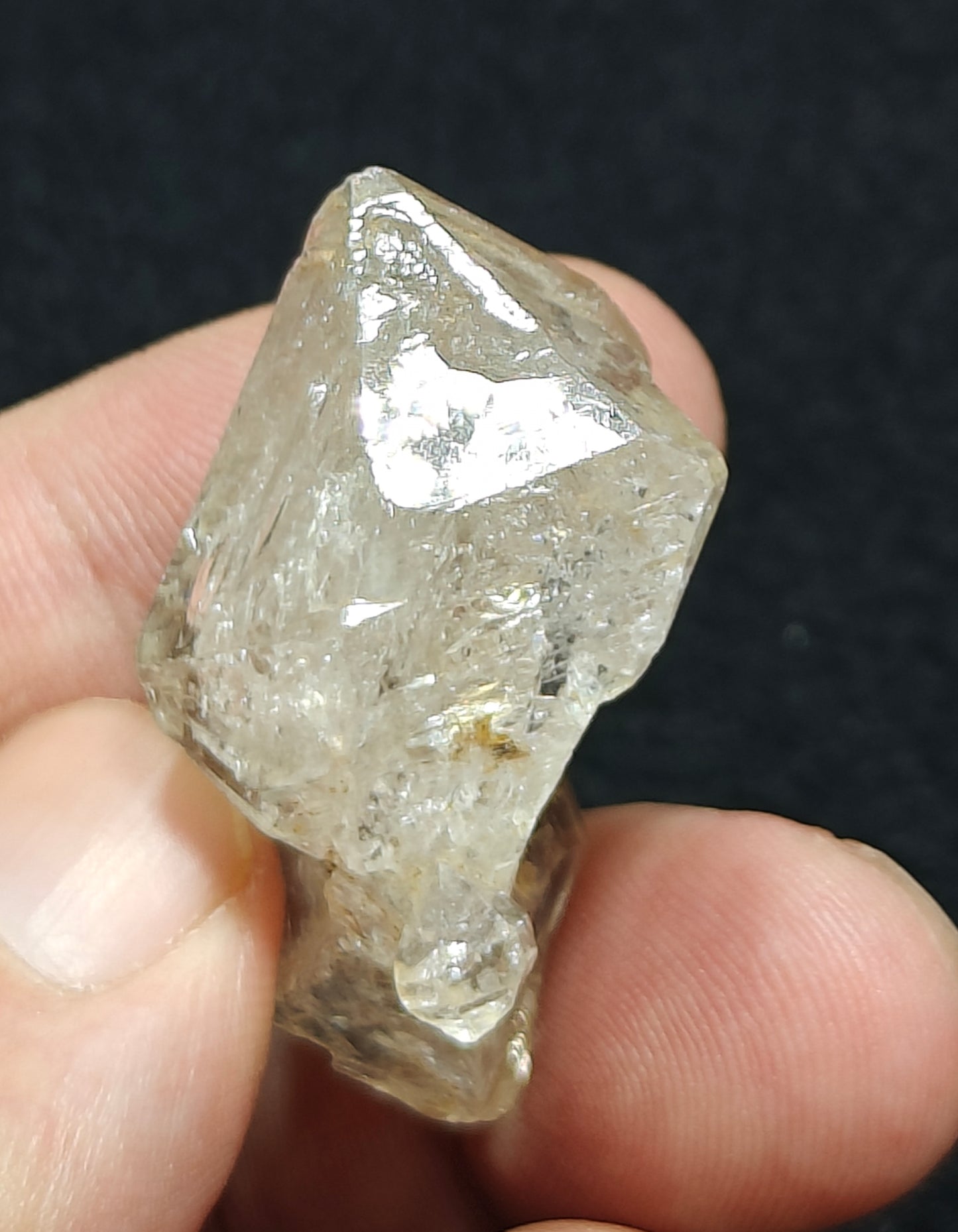 Natural double terminated fenster quartz crystal 20 grams