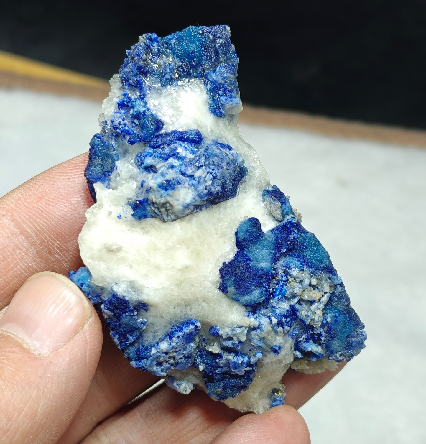 Afghanite/Lazurite on matrix with Calcite 55 grams