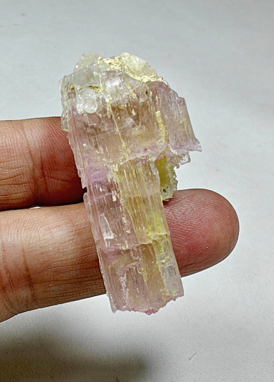 Natural etched kunzite crystal 20 grams