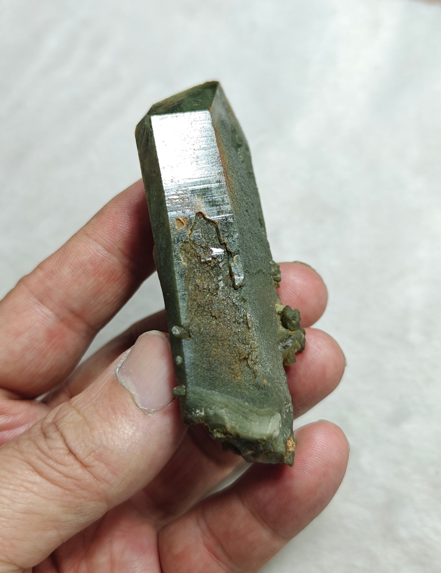 Natural crystal of beautifully terminated Chlorite Quartz 78 grams