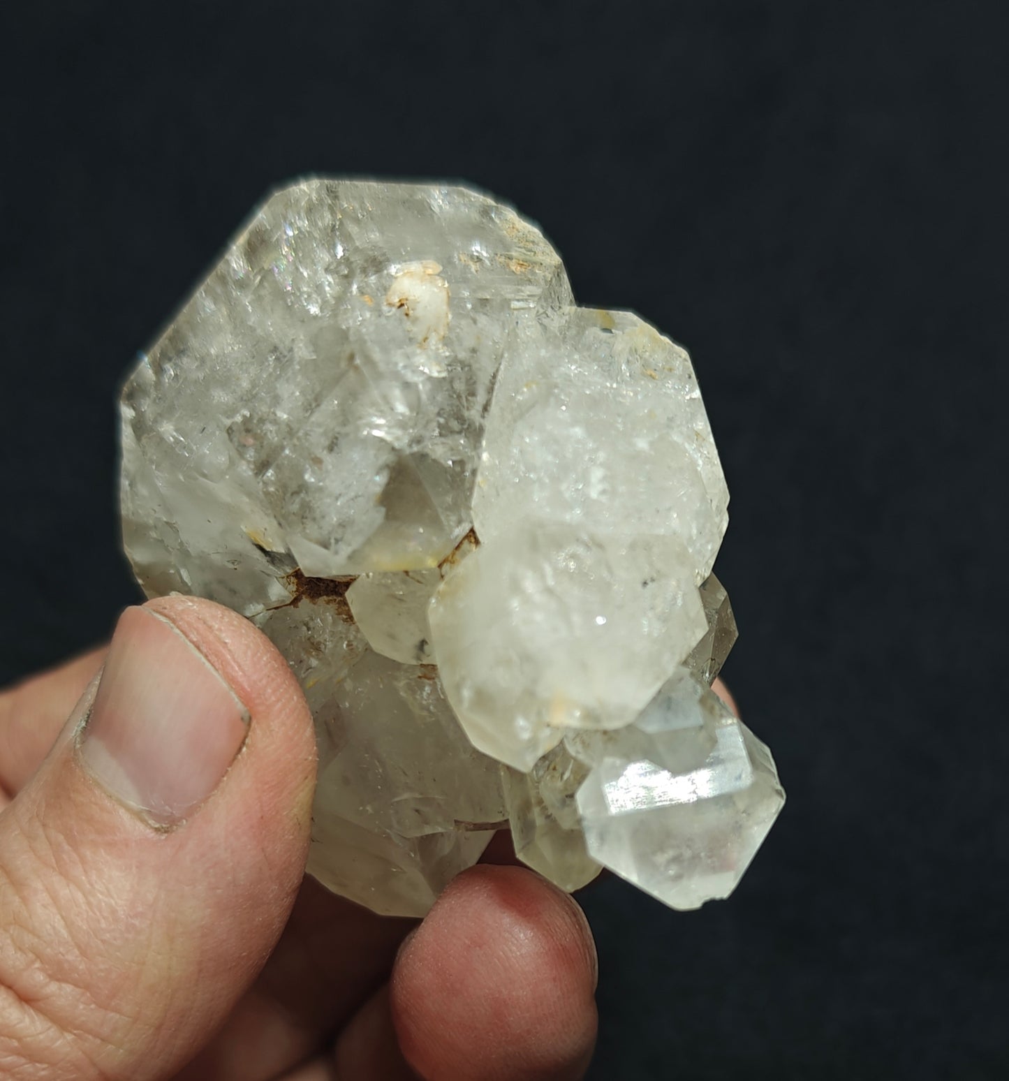 Natural double terminated Elestial/skeletal quartz scepter like formation 135 grams