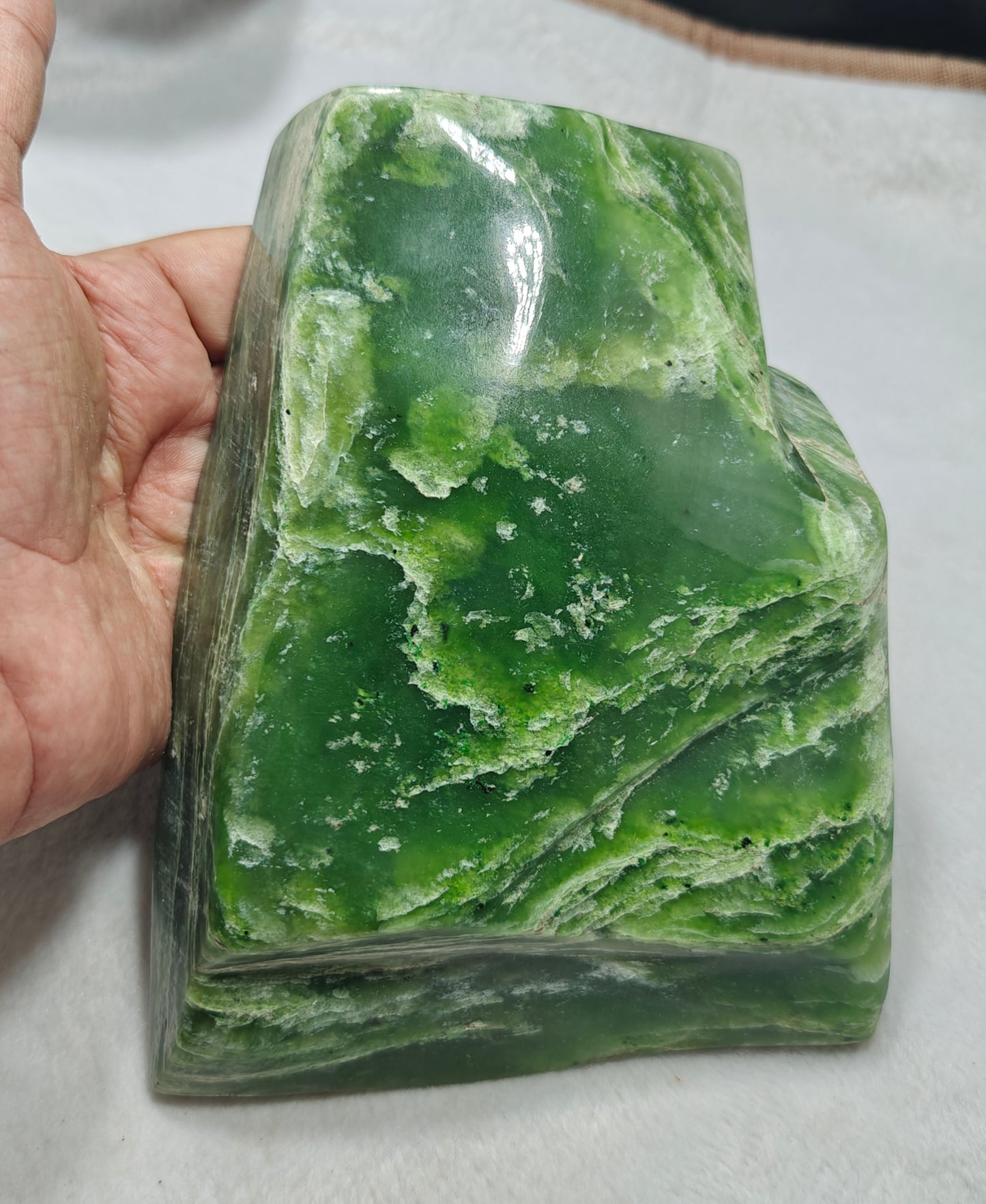 Polished Nephrite tumble freeform 1570 grams