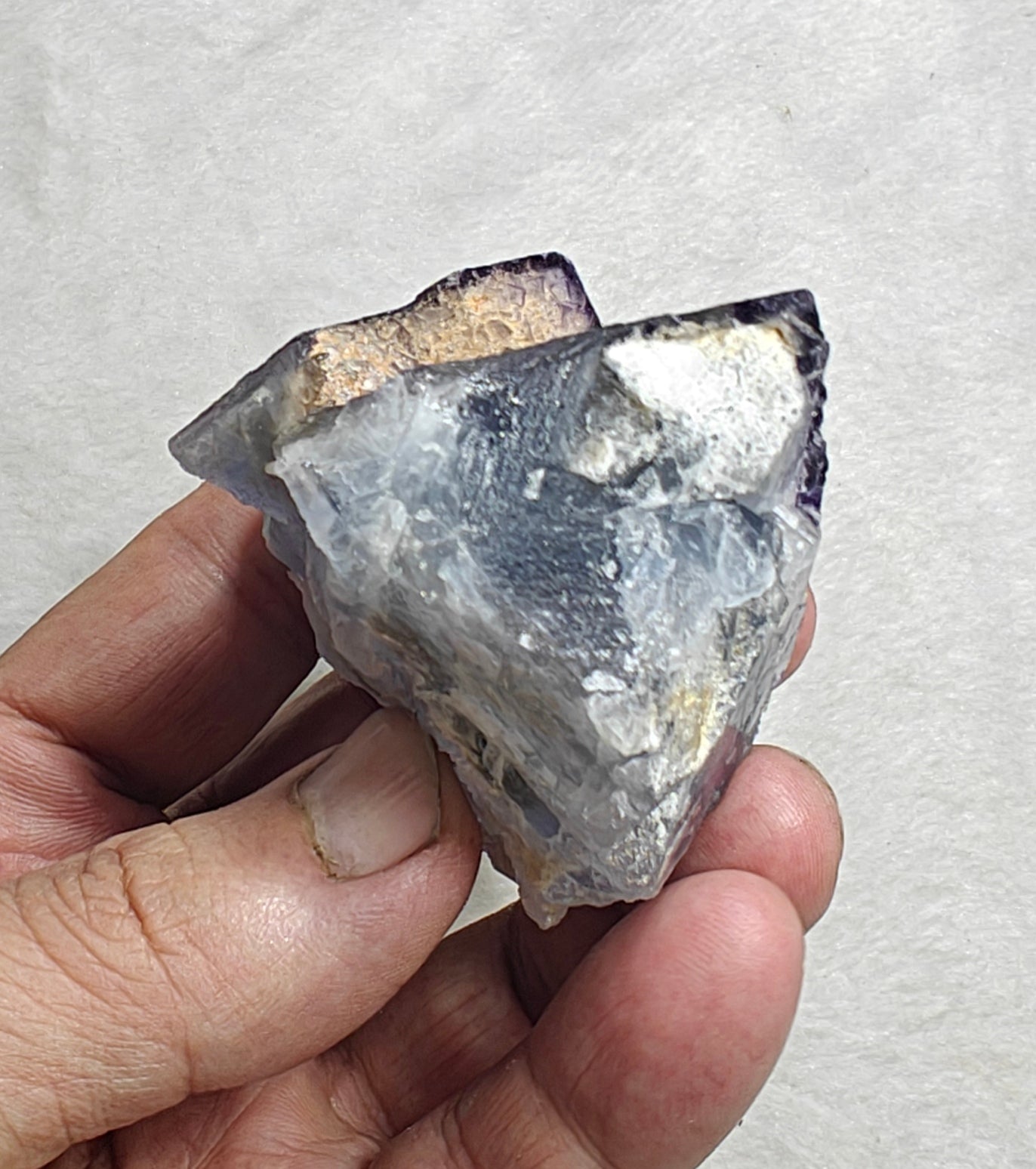 Natural Purple Fluorite with blueish zoning 190 grams