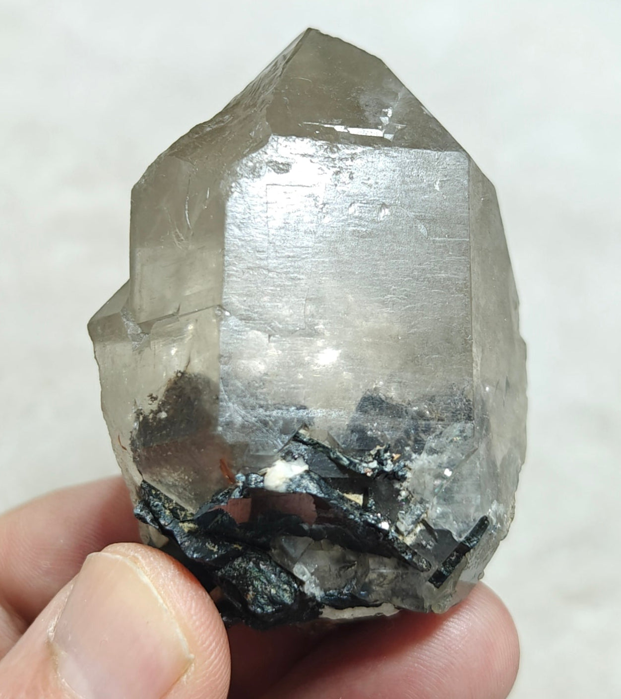 Quartz Crystal with associated hematite 128 grams