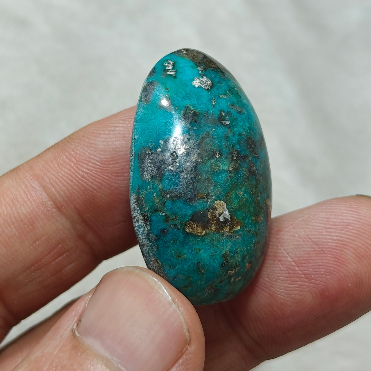 Turquoise Cabochon with Pyrite 17.5 grams