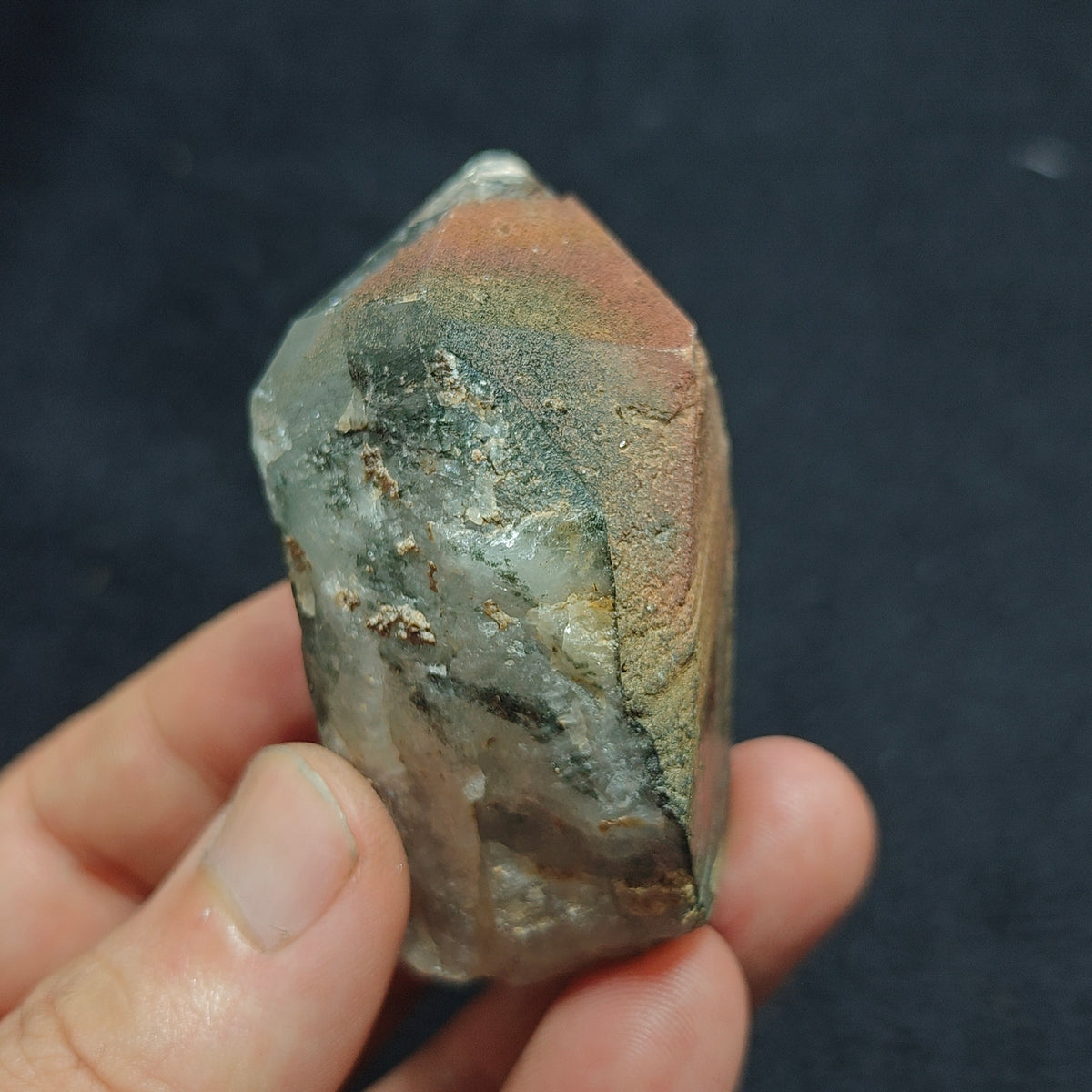 Hematite chlorite Quartz Crystal 125 grams