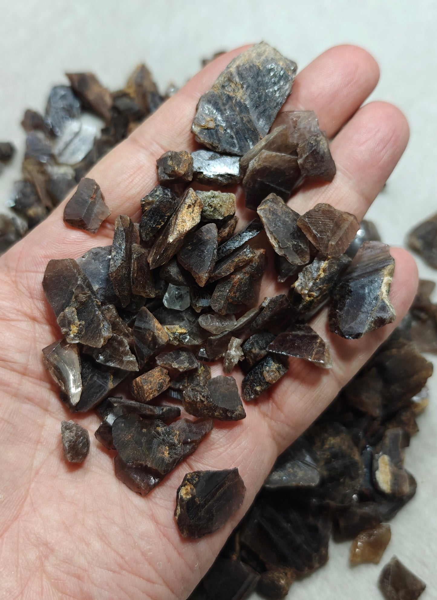 Natural axinite crystals 550 grams