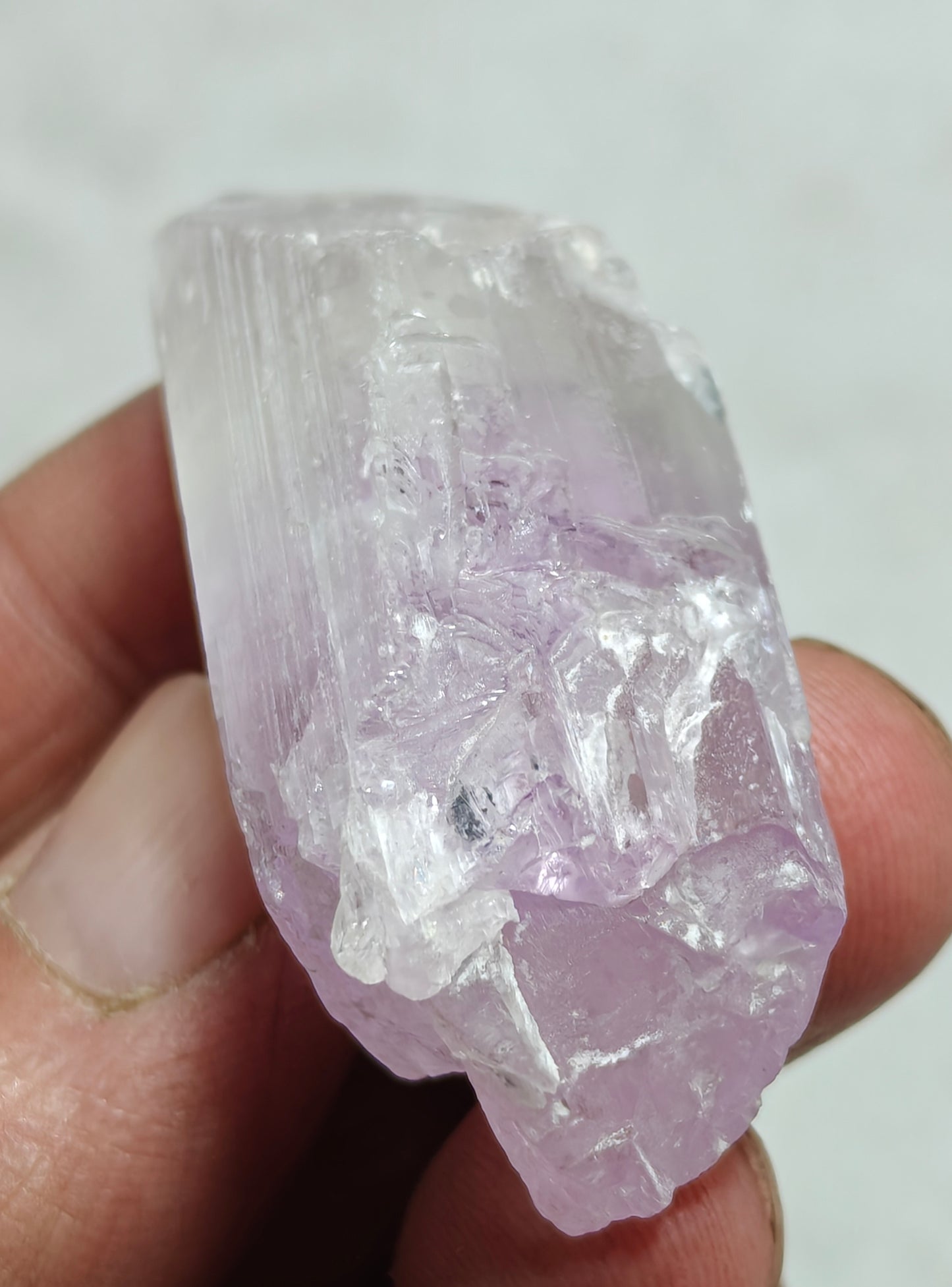 Rocks Gems Minerals Crystals Stones: Terminated bicolor crystal of specimen spodumene kunzite 36 grams