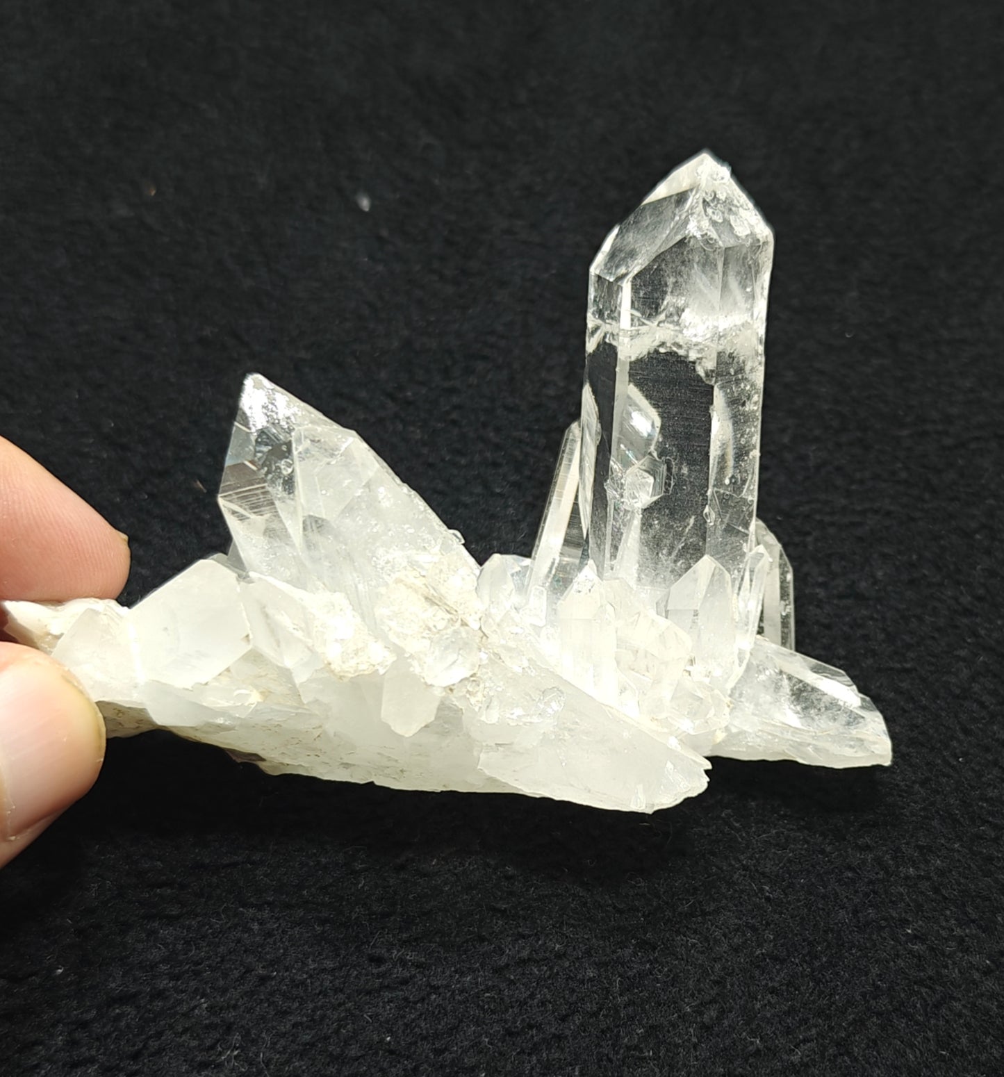 An Aesthetic specimen of terminated clear Quartz Crystals 143 grams