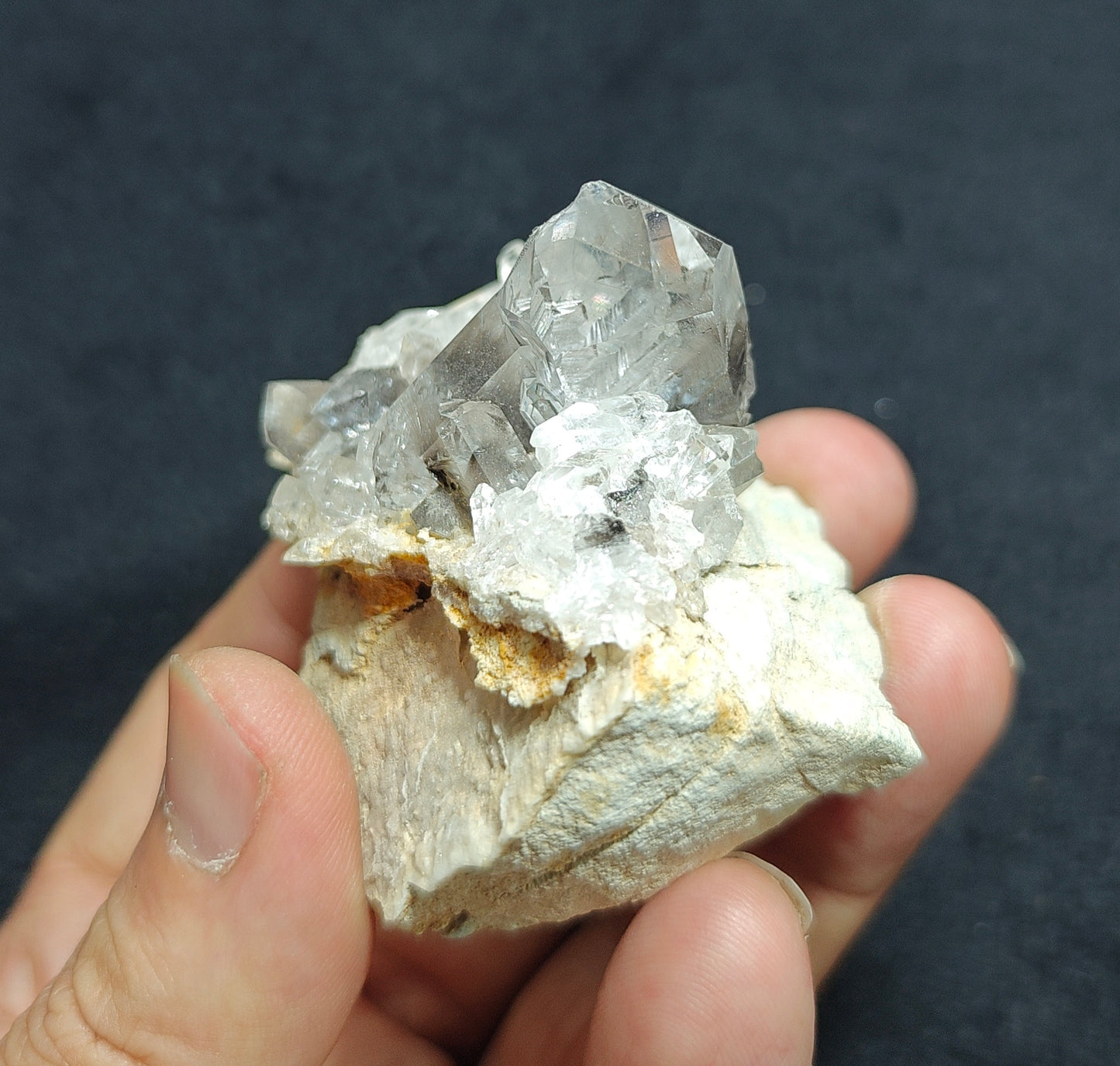 Brookite included Quartz Crystals specimen 120 grams