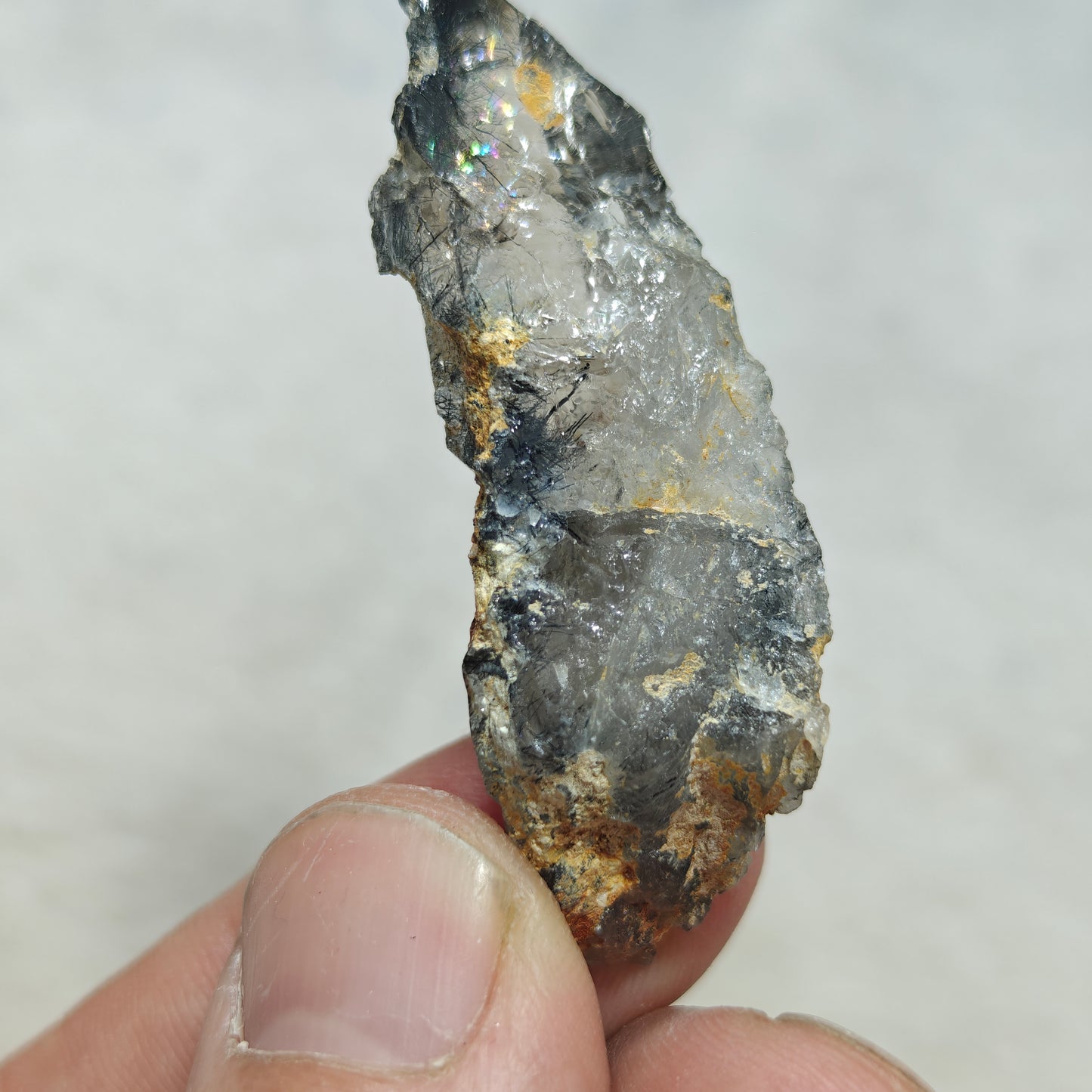 Natural Riebeckite inclusions Quartz 14 grams