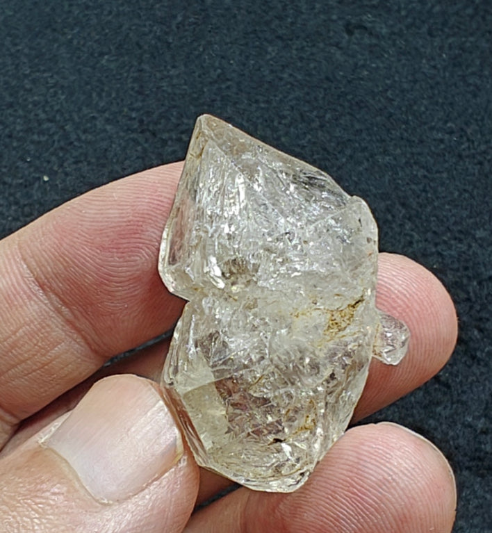 Natural double terminated fenster quartz crystal 20 grams