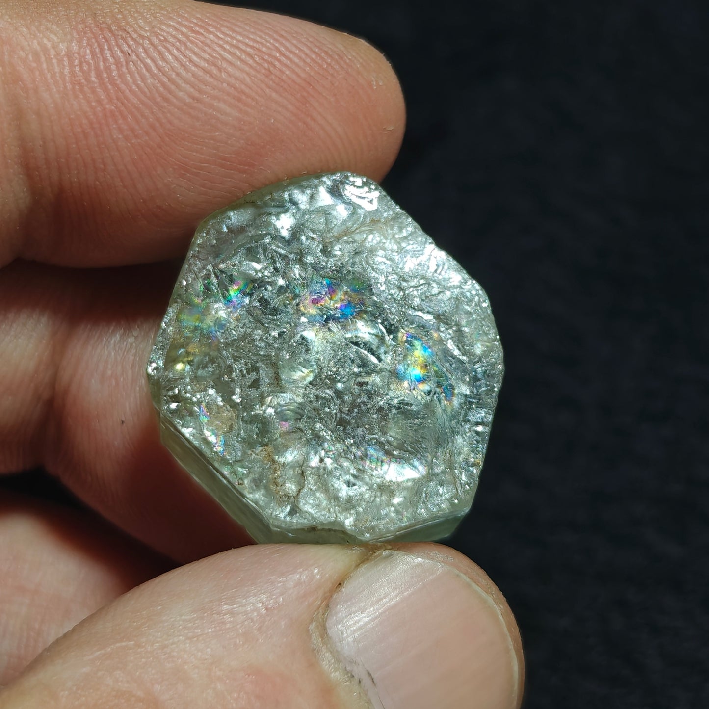 Natural green apatite crystal 14 grams