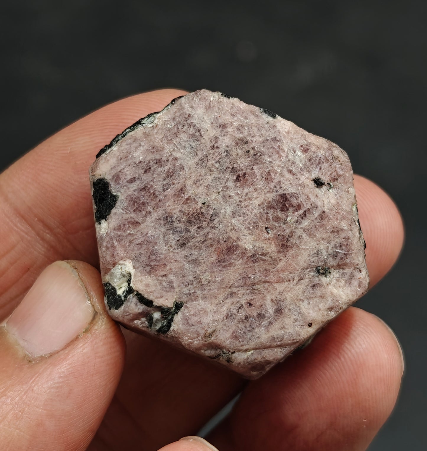 Natural hexagonal ruby corundum crystal 50 grams