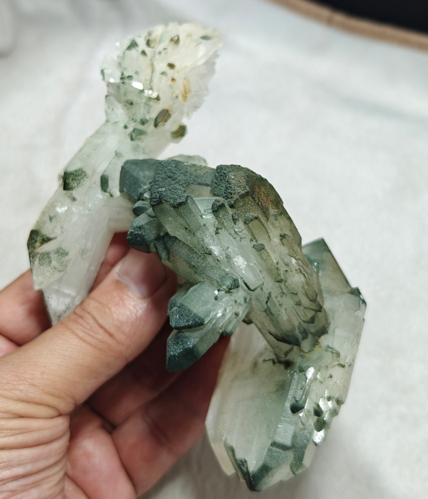 Unique shape Chlorite Quartz specimen 356 grams