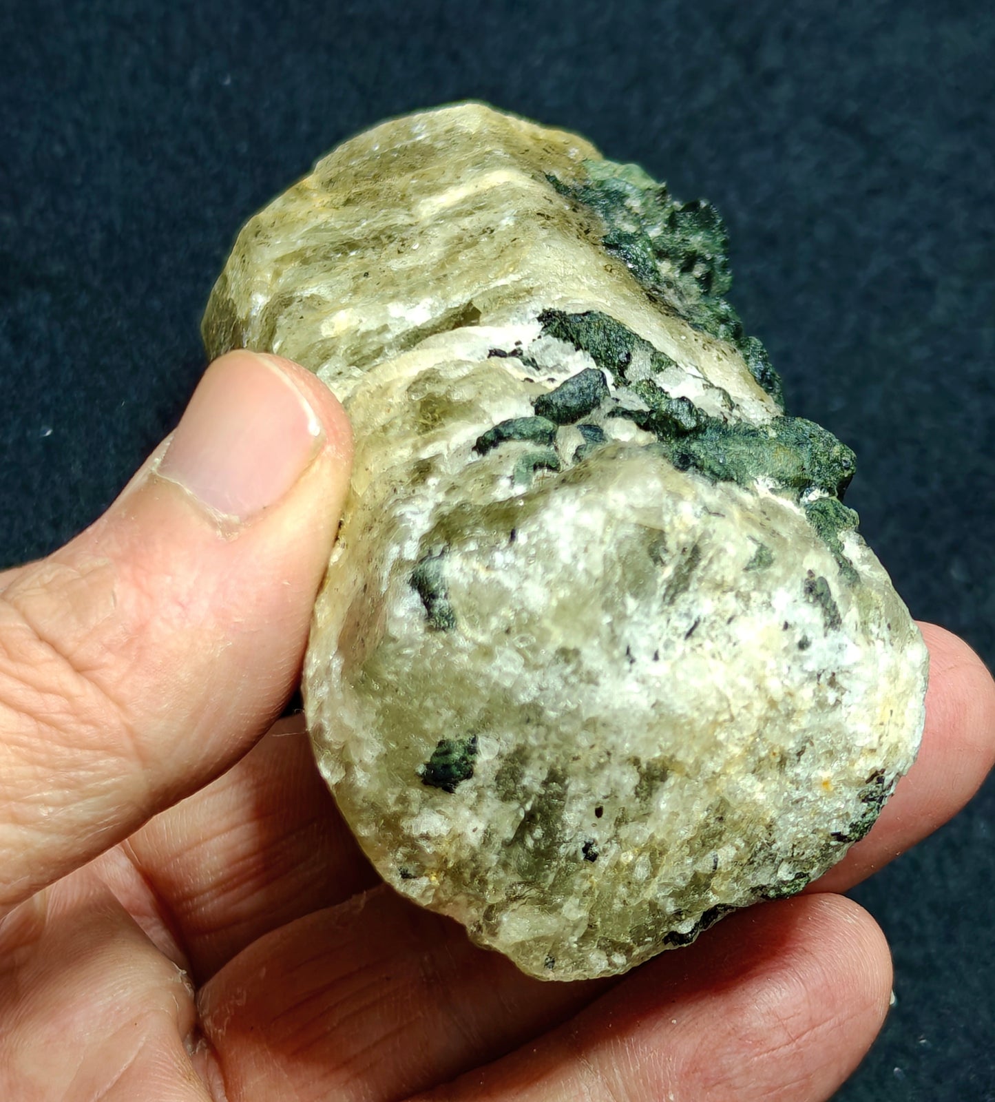 Scapolite crystal with associated epidote 327 grams