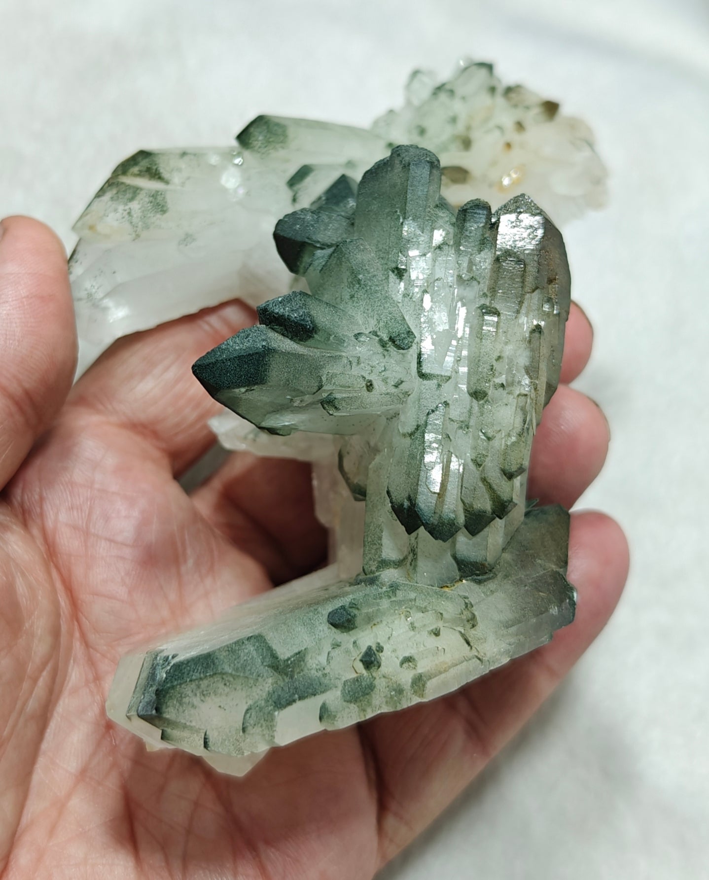 Unique shape Chlorite Quartz specimen 356 grams