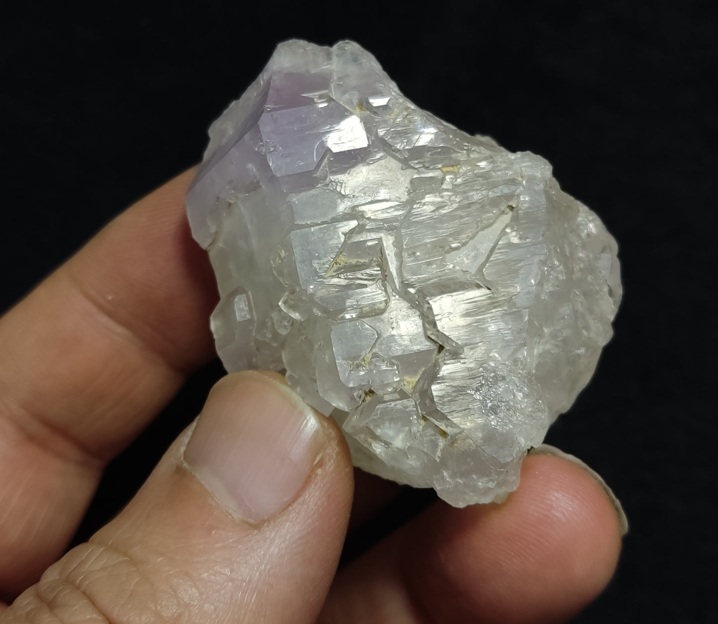Etched Natural Smoky Quartz Amethyst Double Terminated 55 grams