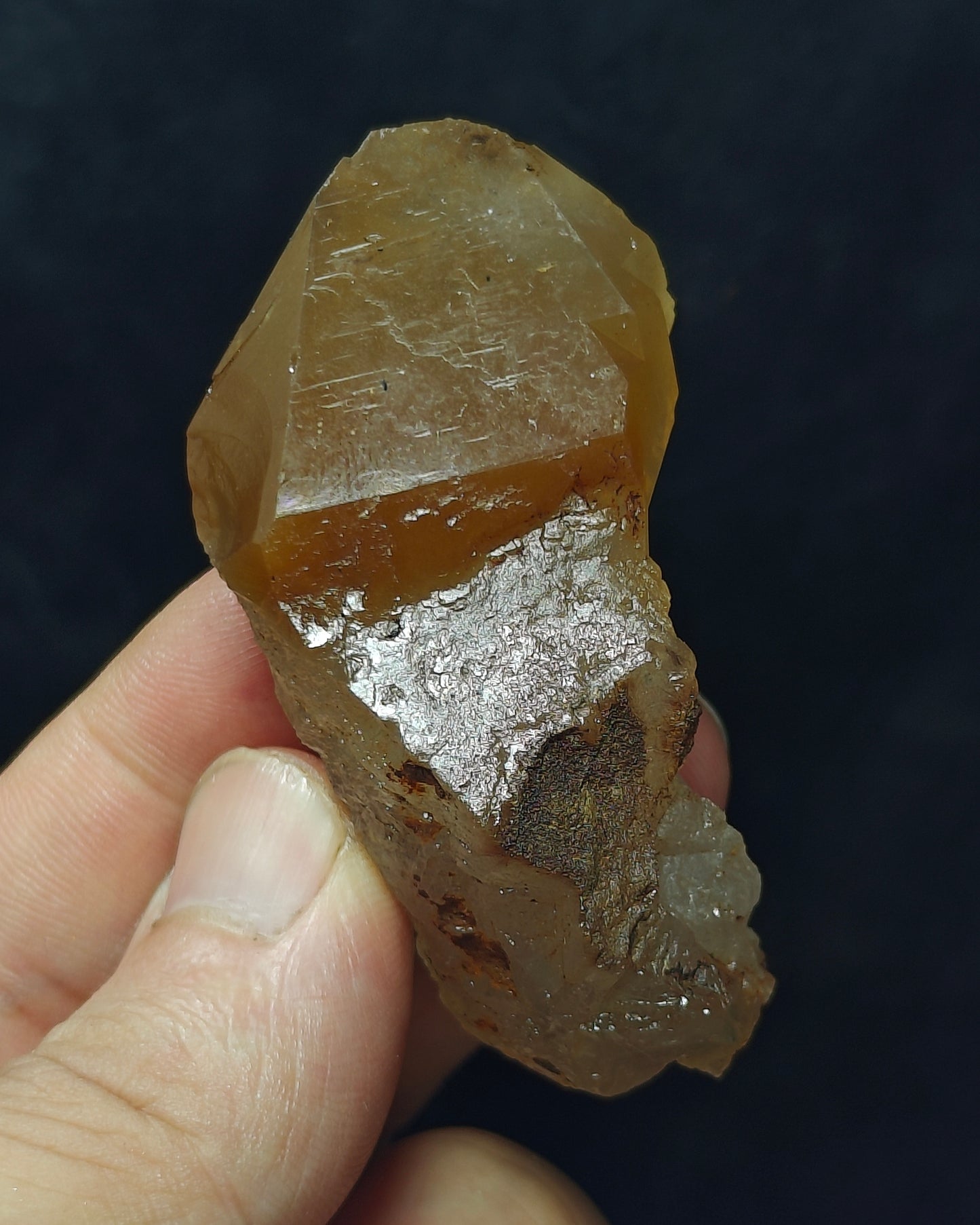 Astrophyllite included terminated Quartz Crystal 58 grams