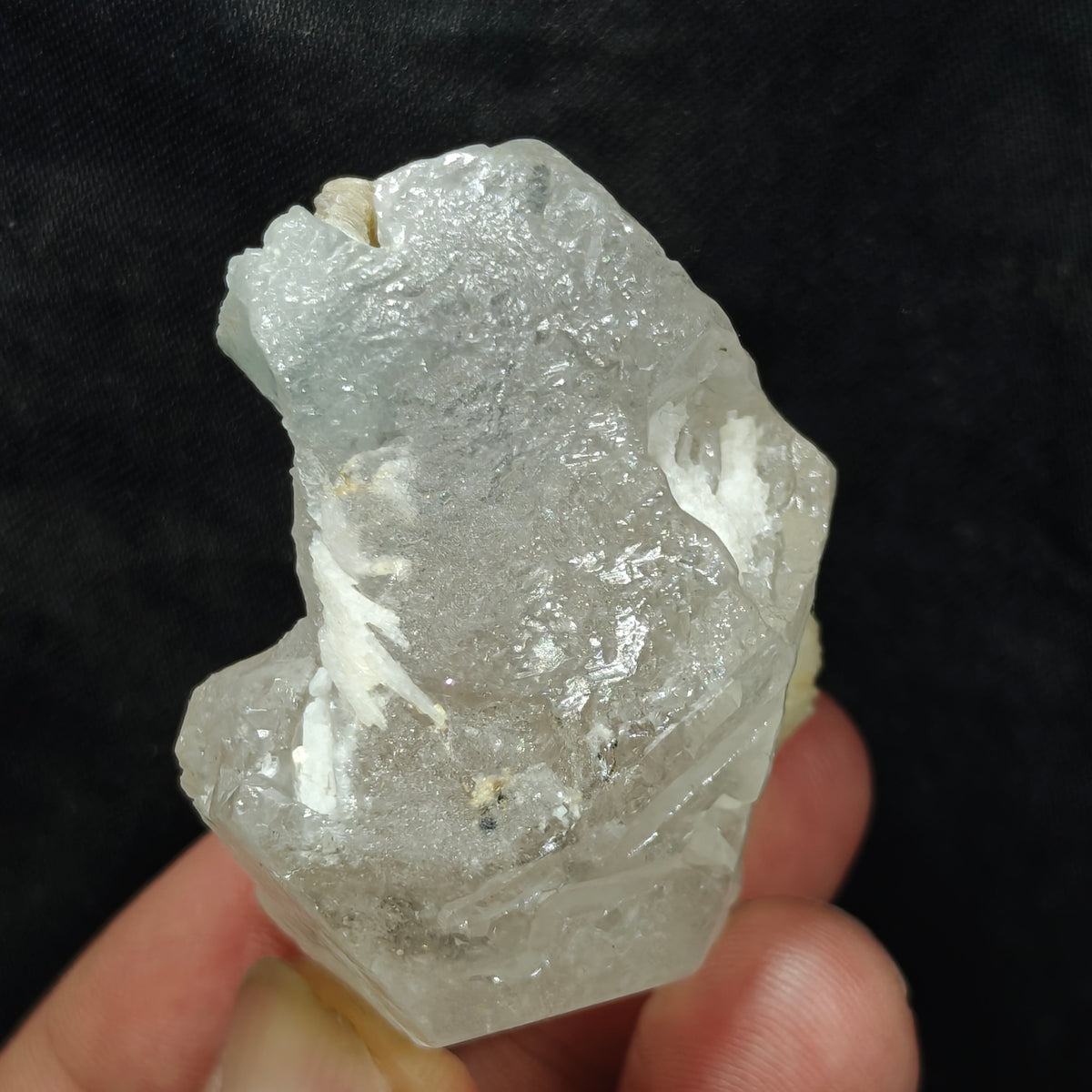 Natural etched terminated morganite crystal 78 grams