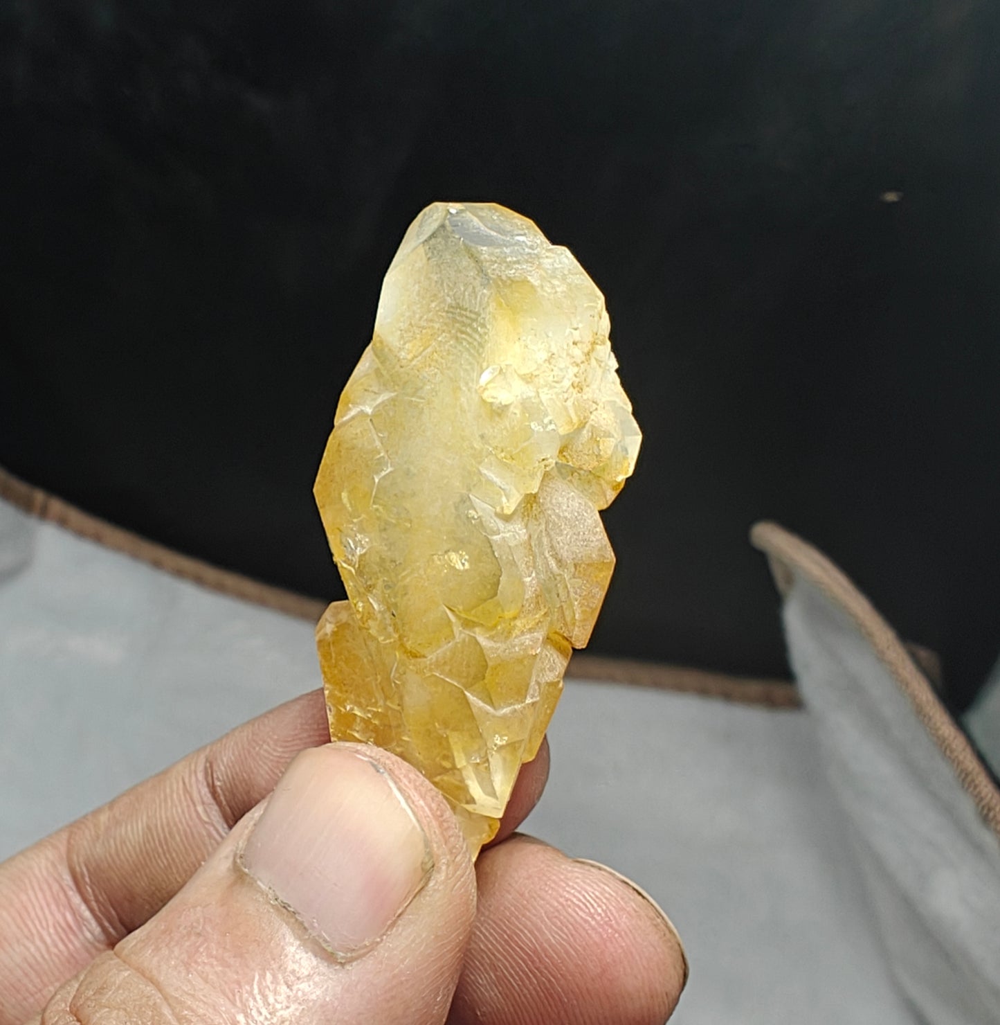 Natural iron included yellow faden quartz 24 grams