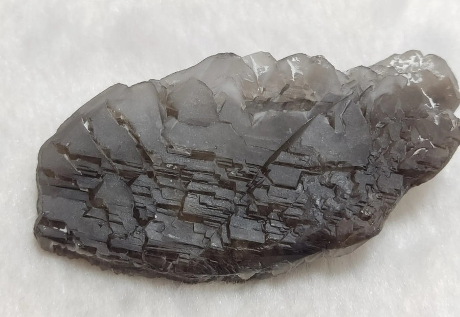 Smoky quartz tabular crystal showing its natural geometric formations