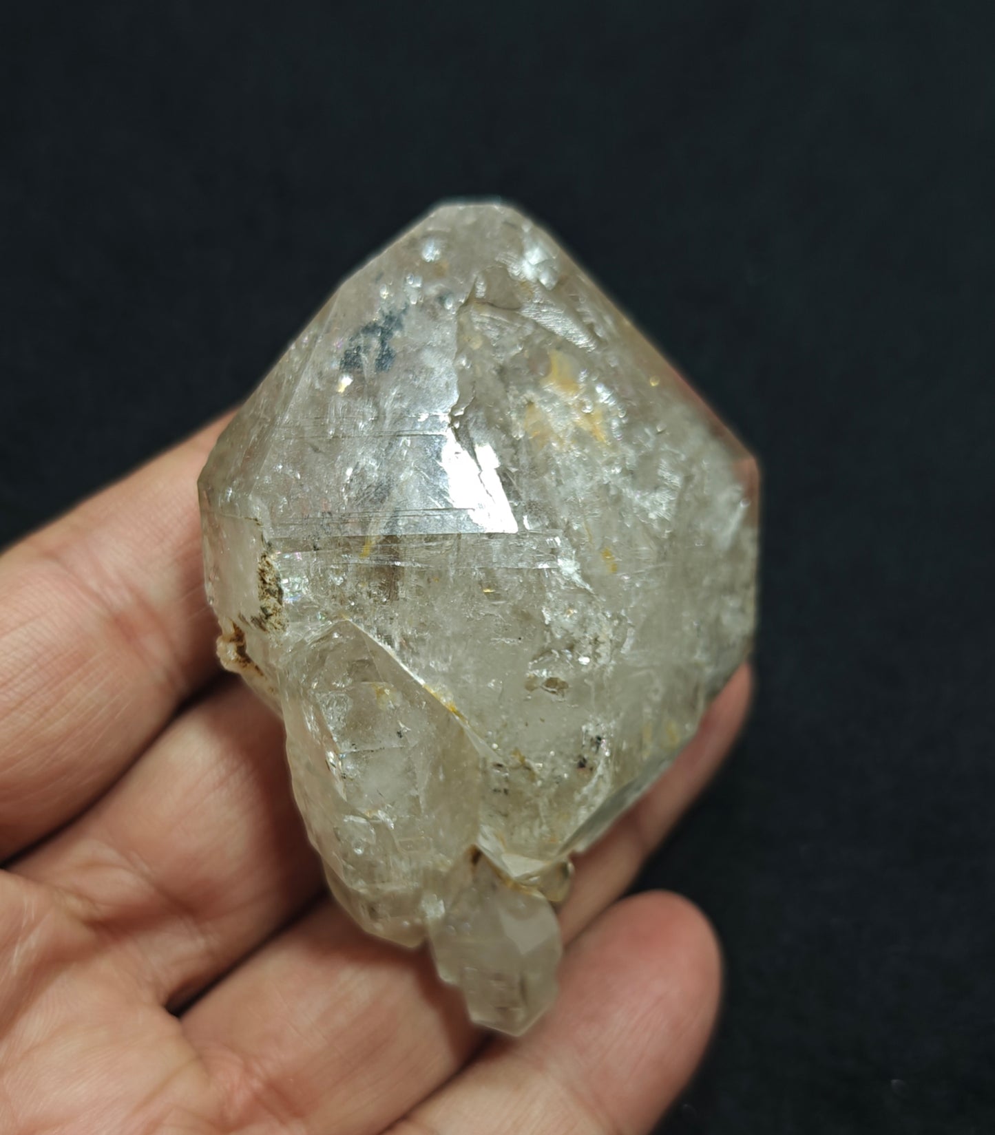 Natural double terminated Elestial/skeletal quartz scepter like formation 135 grams