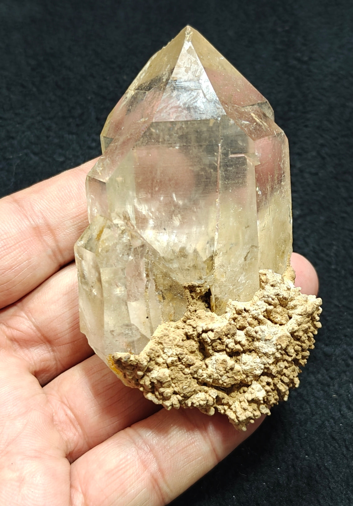 An Aesthetic specimen of  terminated Quartz Crystal 187 grams