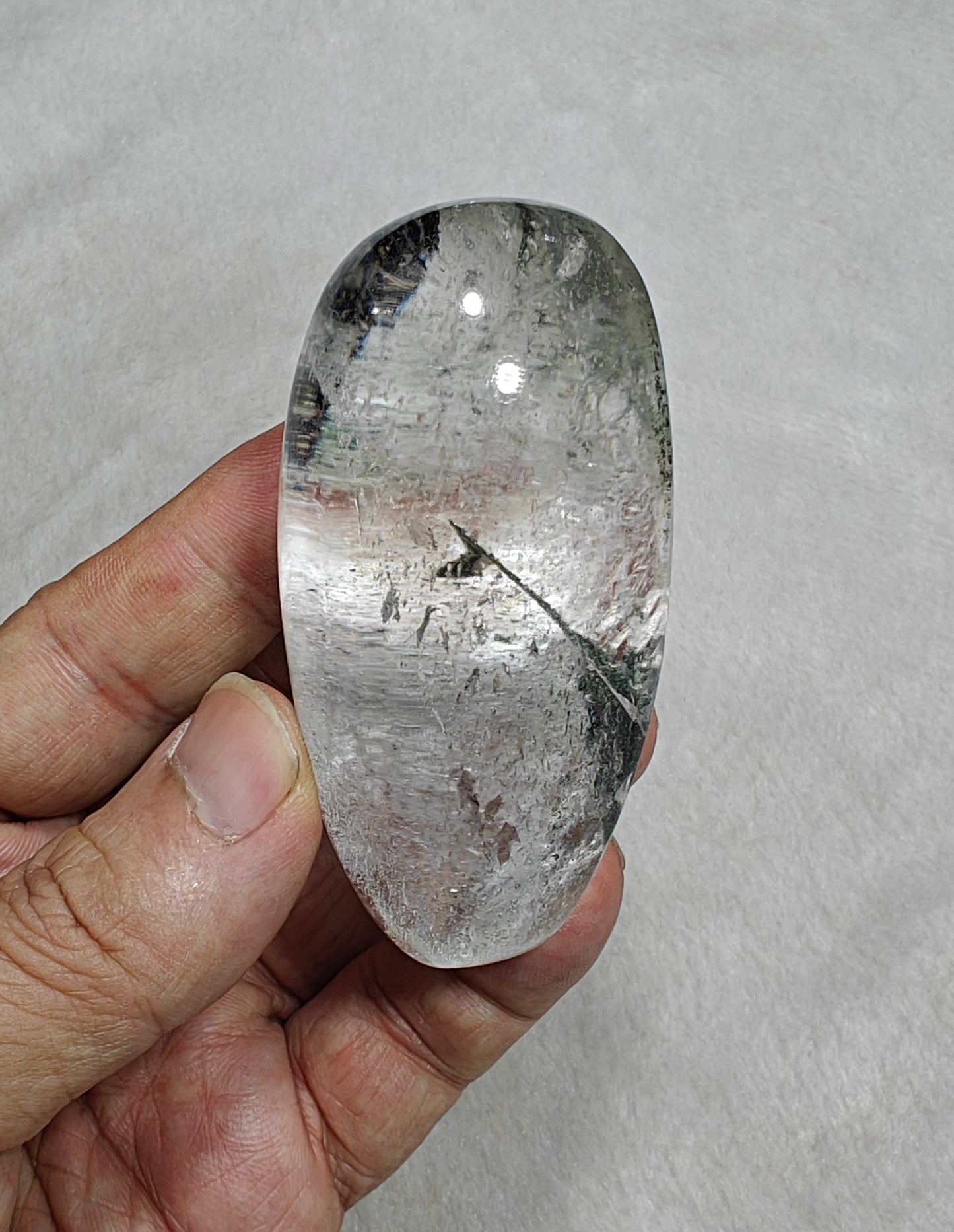 Chlorite included quartz cabochon 775 carats (155 grams)