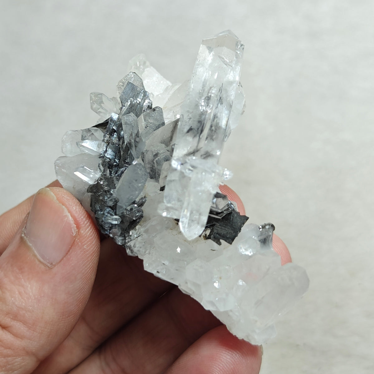 Natural brookite quartz cluster 62 grams