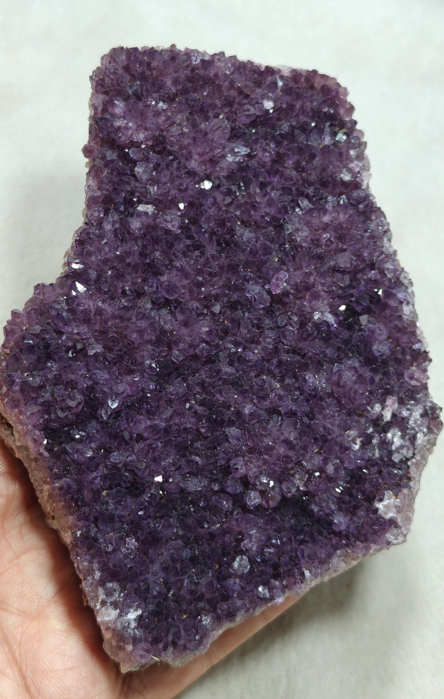 Natural drusy amethyst Clusters plate 402 grams
