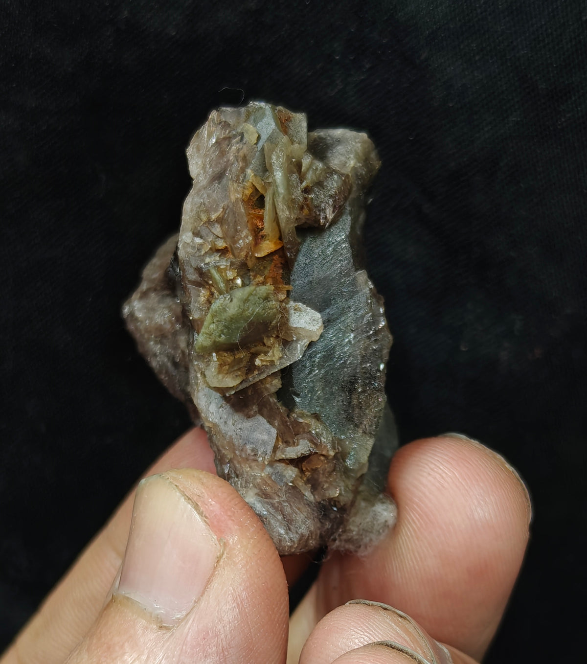 Axinite crystal cluster 38 grams