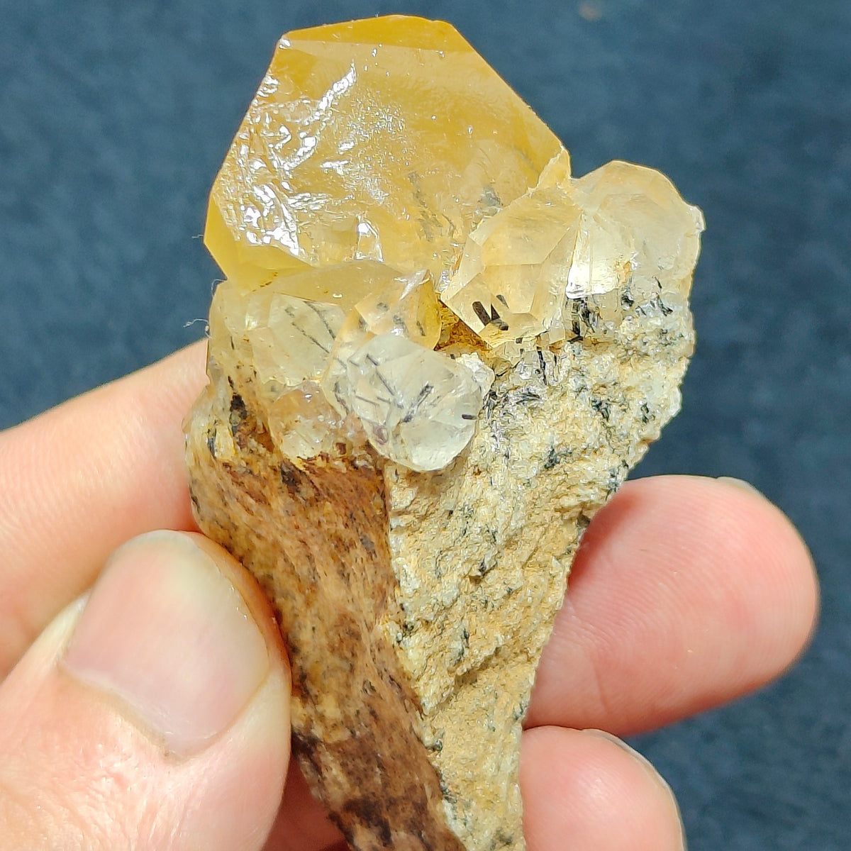 Astrophyllite Quartz with aegirine inclusions 53 grams