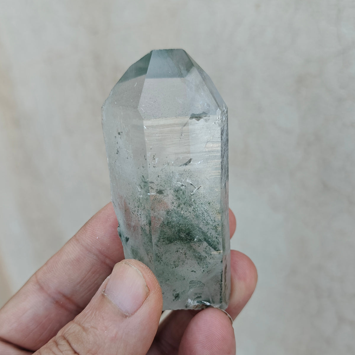 Natural Chlorite Quartz crystal 92 grams