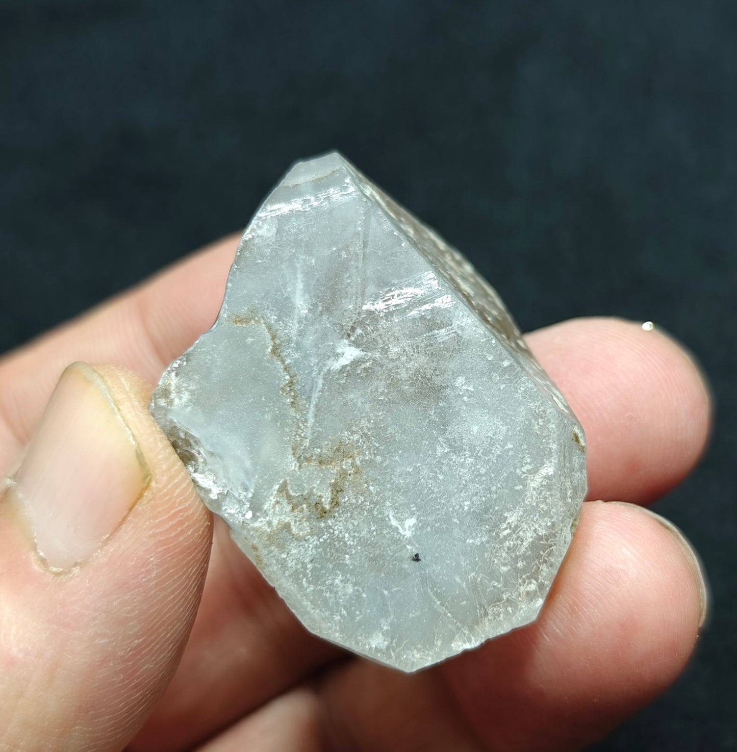 Natural smoky/blue quartz crystal 35 grams