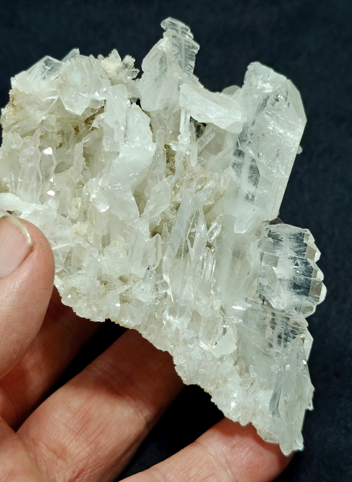 Single beautiful aesthetic Faden Quartz Crystal Specimen 172 grams