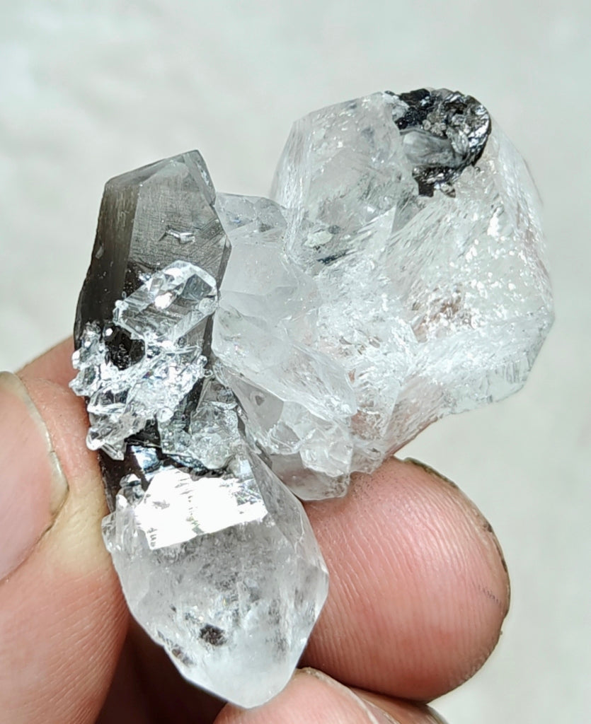 Single beautiful brookite included Quartz Crystals cluster 20 grams