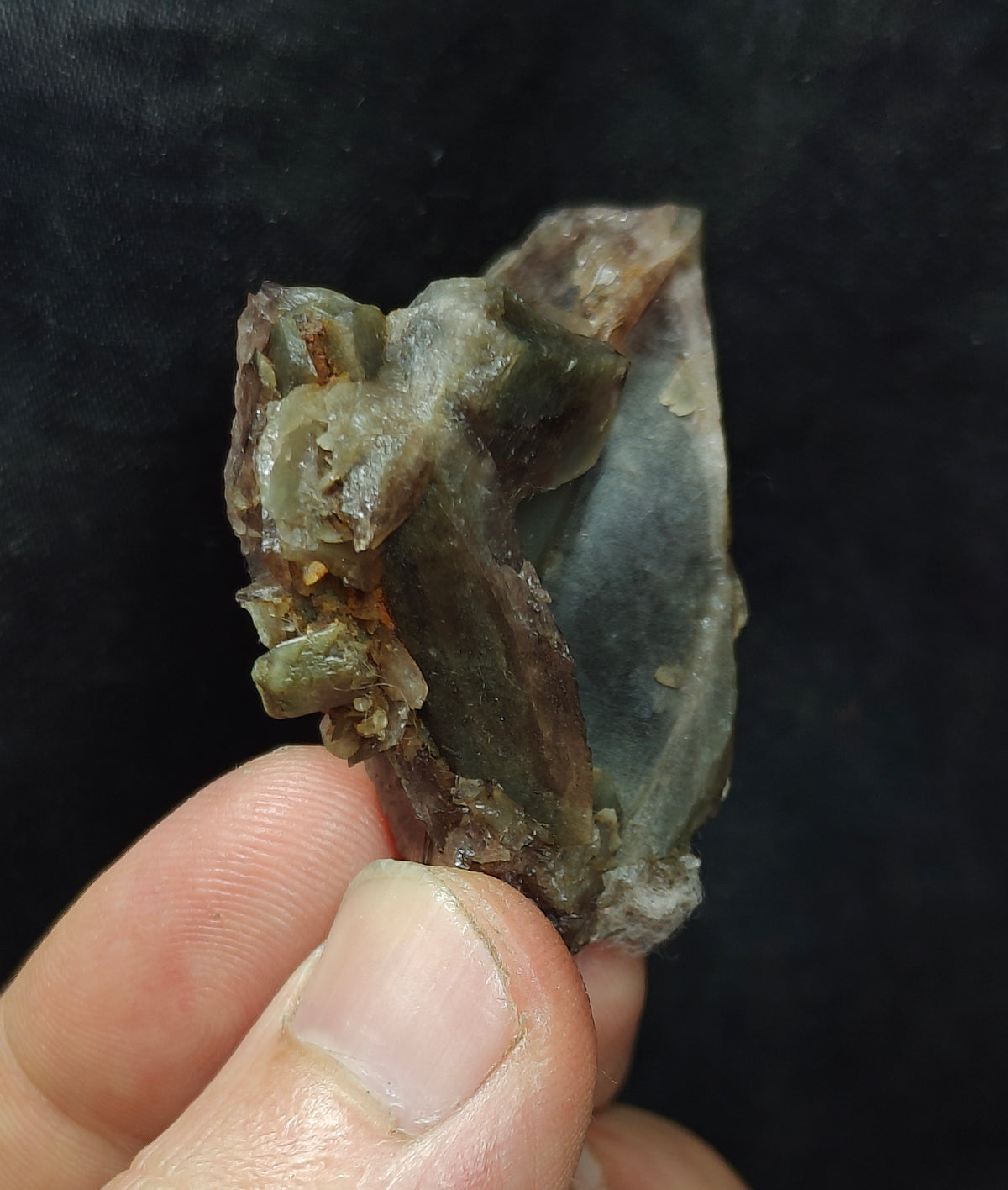 Axinite crystal cluster 38 grams
