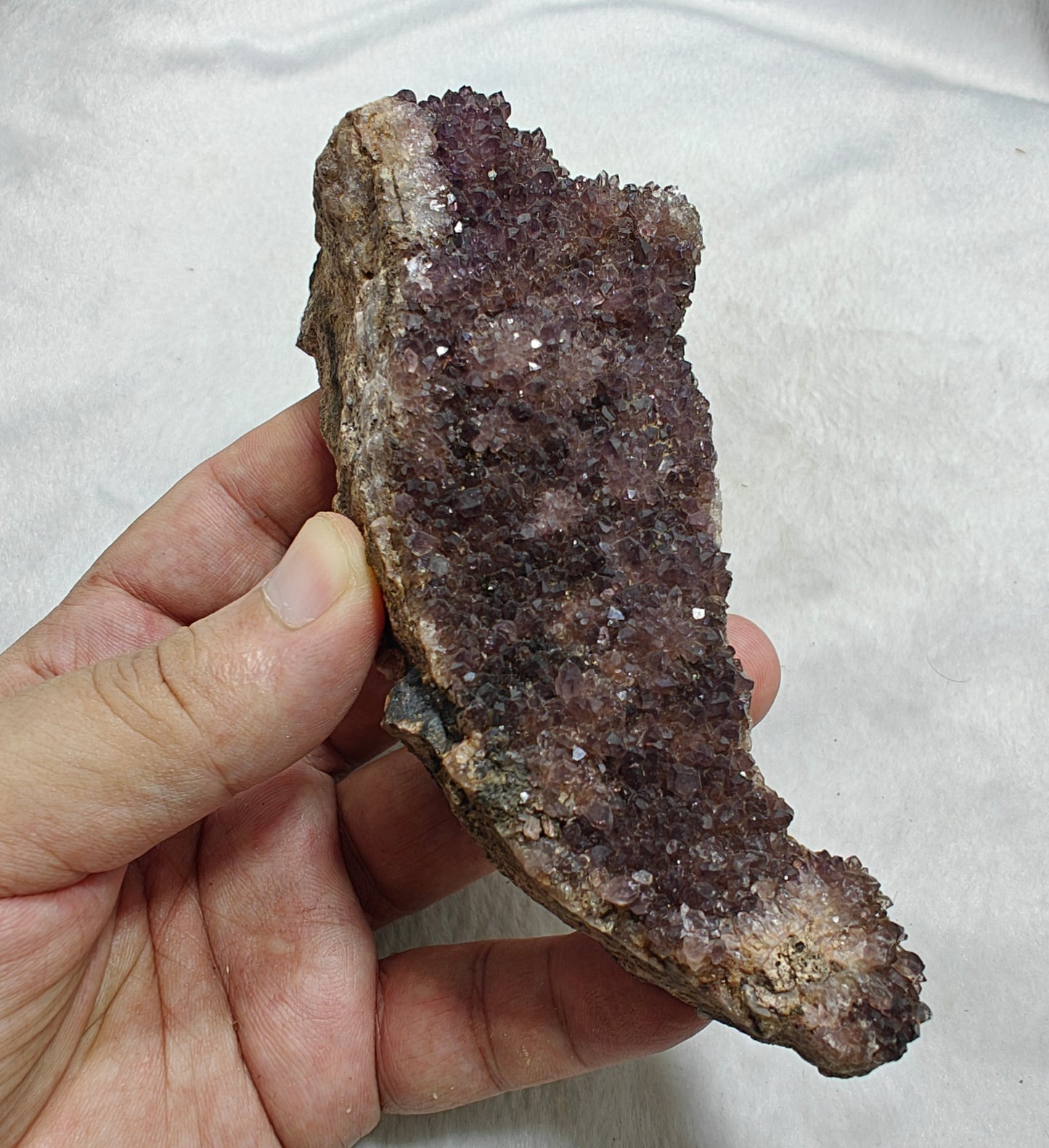 Single beautiful Drusy Amethyst crystals Cluster with beautiful purple color 258 grams