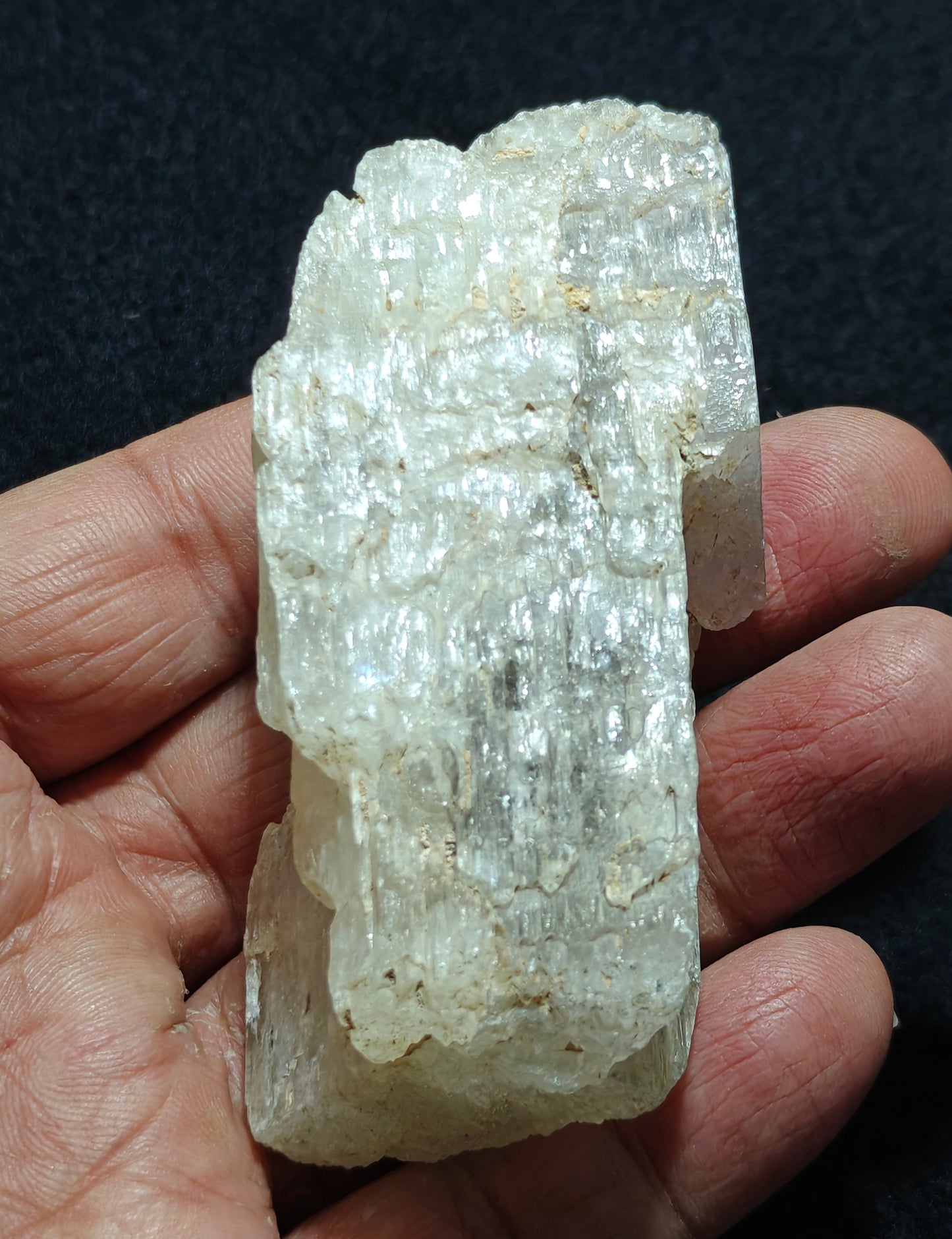 An amazing specimen of Bicolor terminated spodumene crystal 157 grams