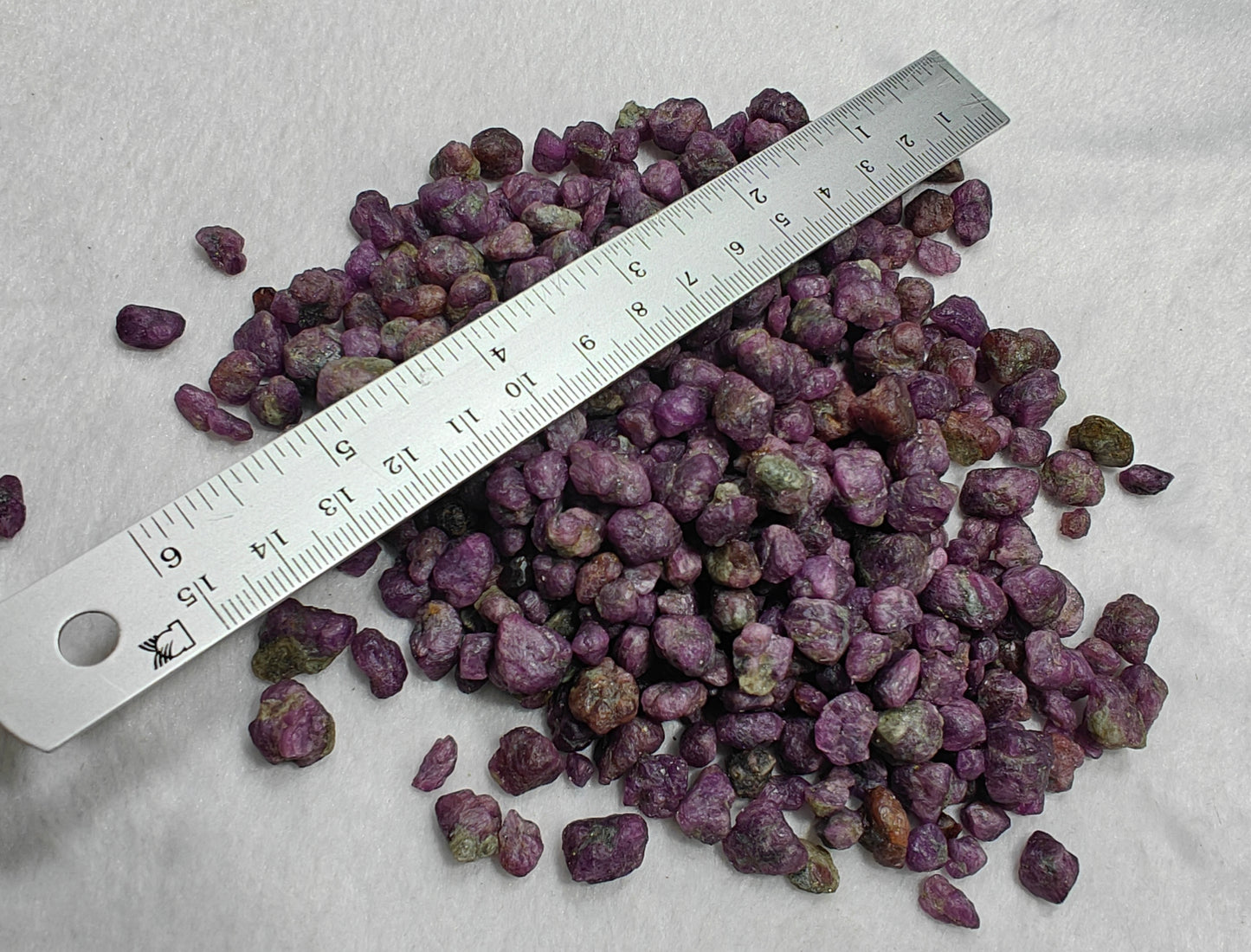 Natural ruby corundum crystals 350 grams