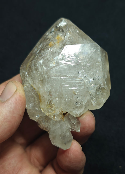 Natural double terminated Elestial/skeletal quartz scepter like formation 135 grams