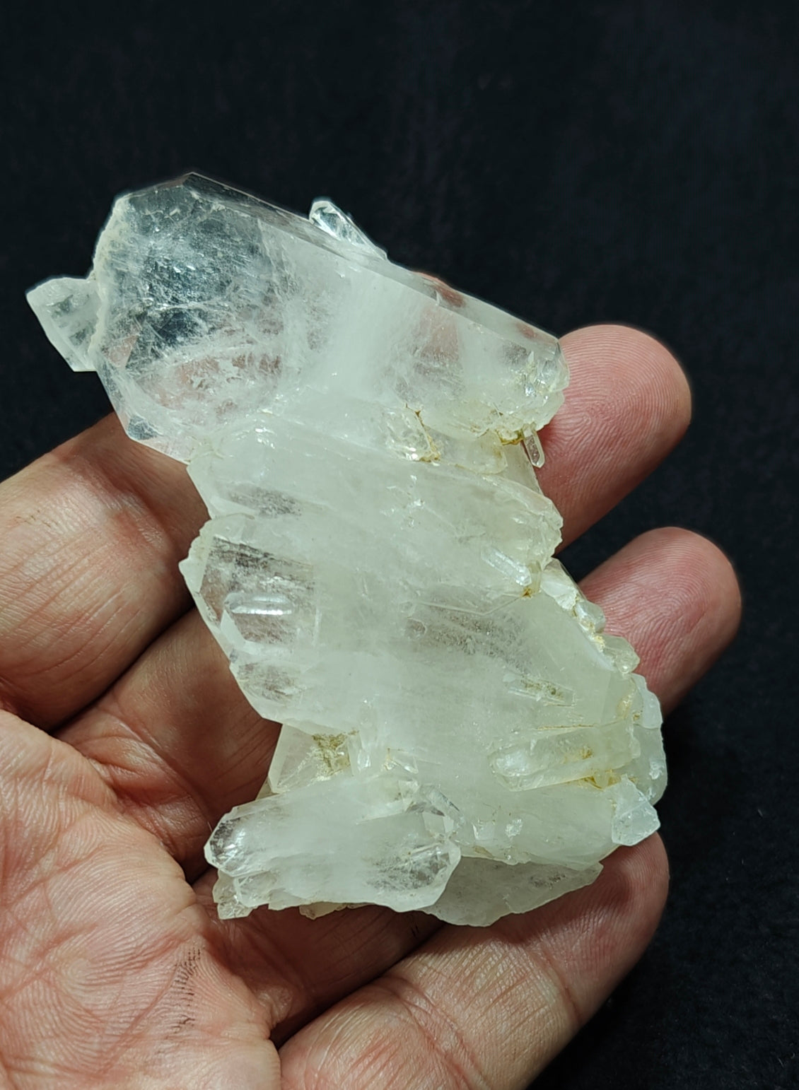 Single beautiful terminated Faden Quartz crystals specimen 83 grams
