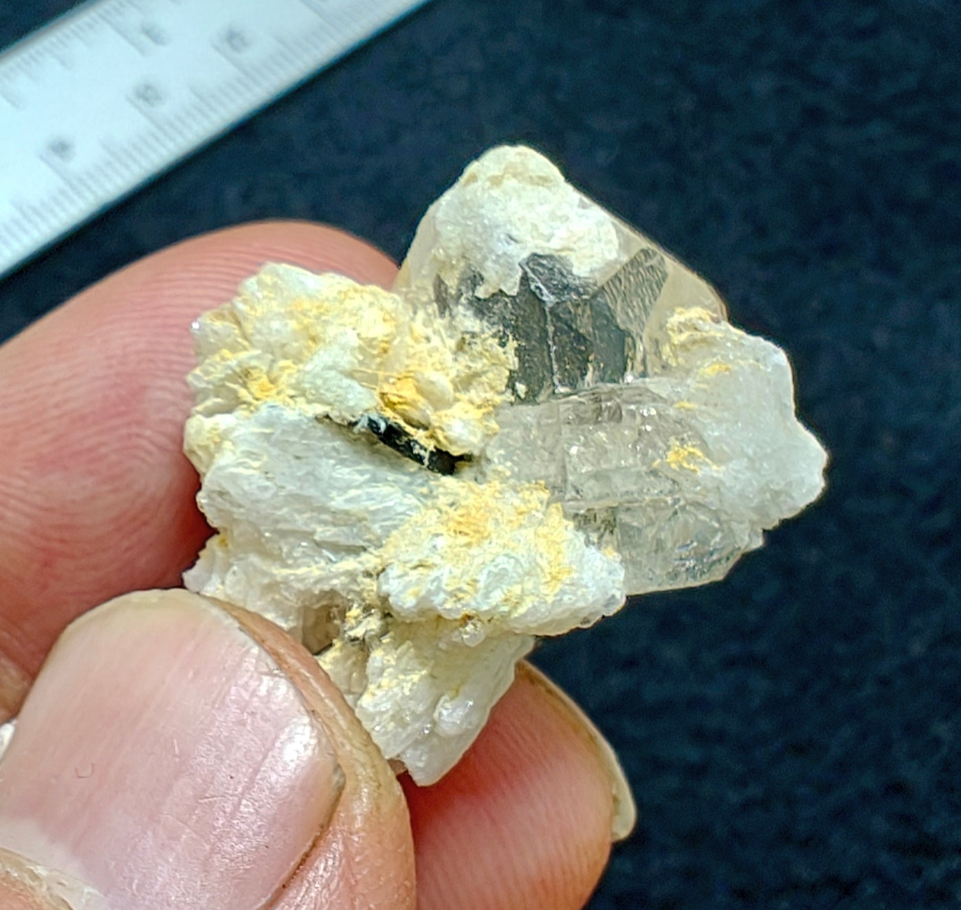 Small Natural terminated topaz crystal on matrix 10 grams